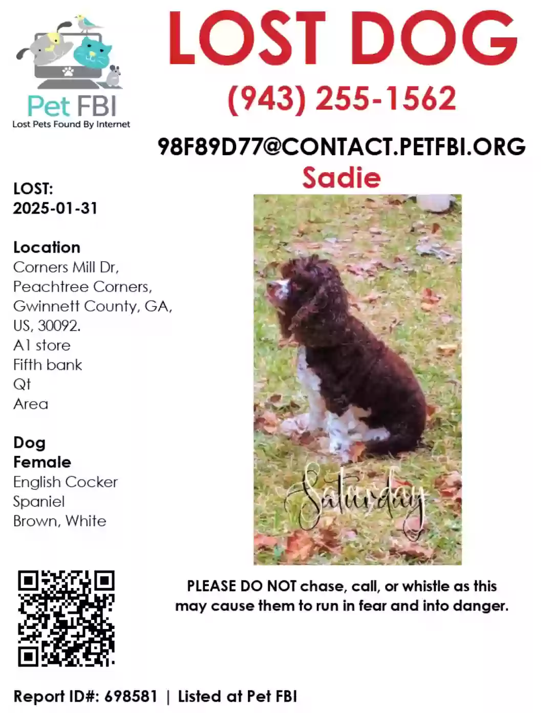 Lost dog in Norcross, GA, 30092