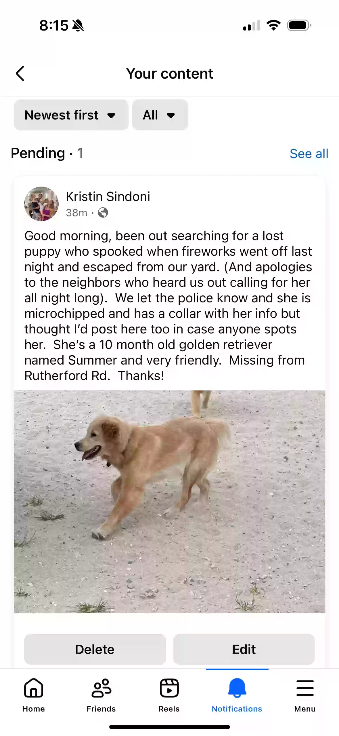 Lost dog in Huntingdon Valley, PA, 19006